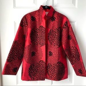 Grace Chuang Red Formal Dress Coat Small